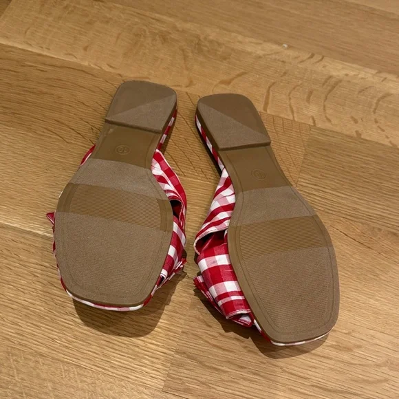 a new day Red Gingham Bow Sandals - Picture 2 of 2